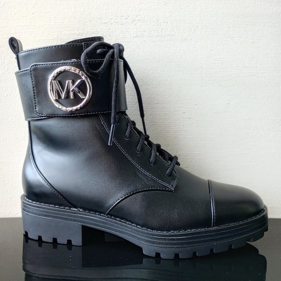 Michael Michael Kors Women's Faux Leather Tatum Ankle Boot in All Black Color
